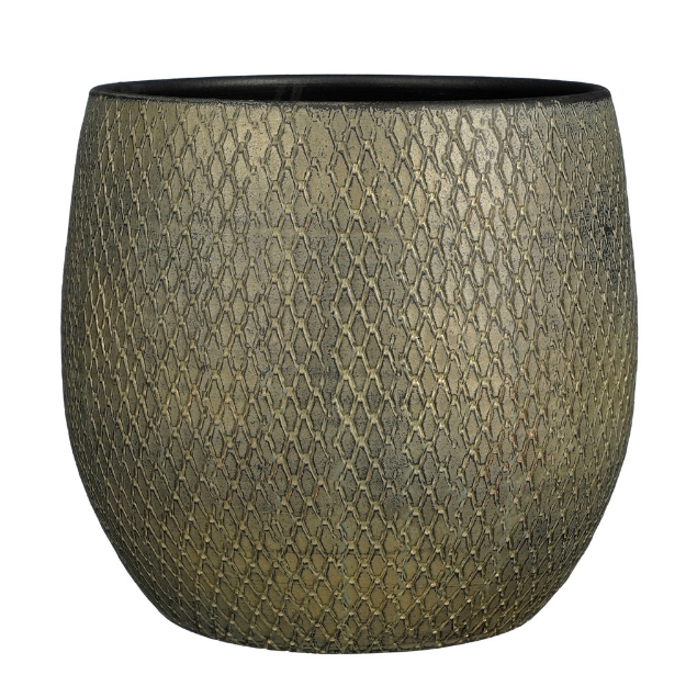 Image de Madeira pot ronde vert - h32xd32cm - Mica