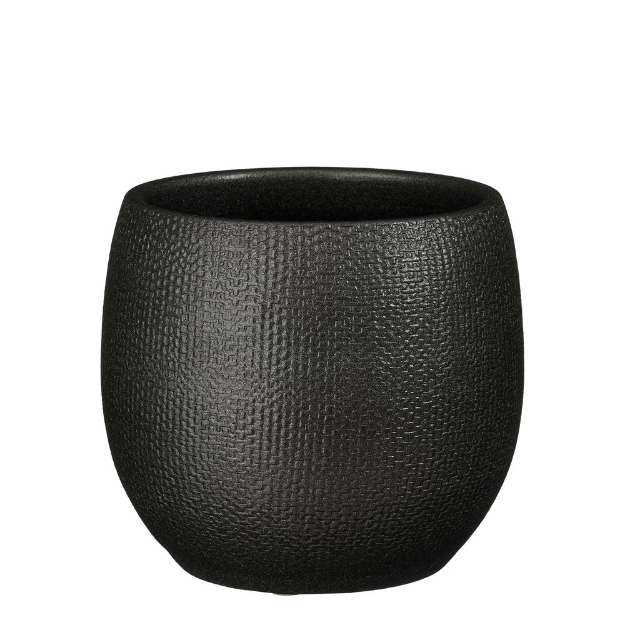 Image de Porto pot ronde anthracite metalliques - h17xd17cm - Mica