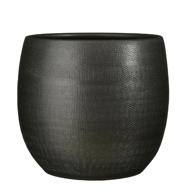 Image de Porto pot ronde anthracite metalliques - h32xd32cm - Mica