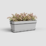 Image de JARDINIÈRE CAPRI BALCON KIT 50 MA GRIS CLAIR