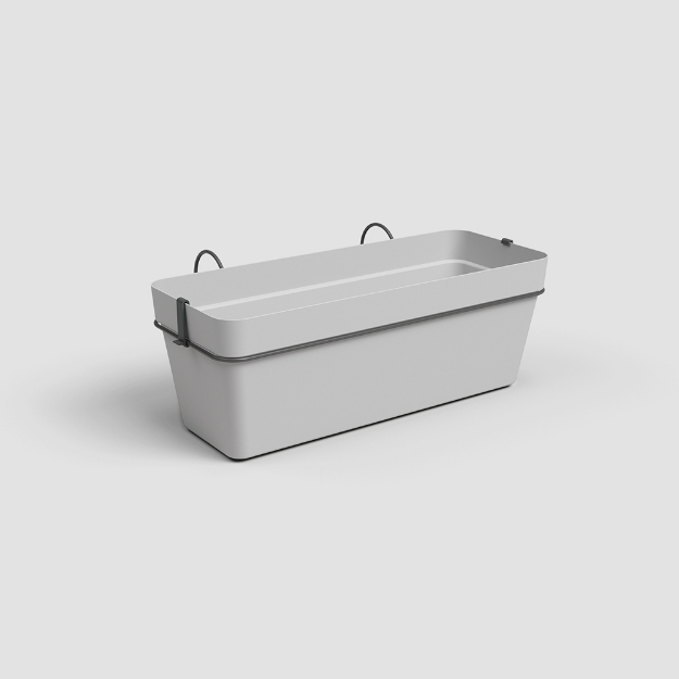 Image de JARDINIÈRE CAPRI BALCON RE KIT 50 MA GRIS CLAIR