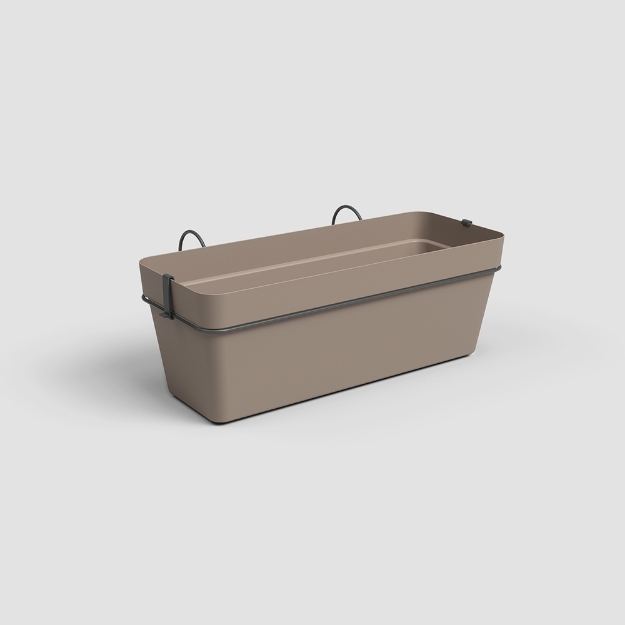 Image de JARDINIÈRE CAPRI BALCON RE KIT 50 MA TAUPE