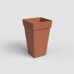 Image de POT CAPRI CARRÉ HAUT 50 MA TERRE CUITE