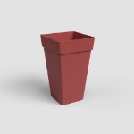 Image de POT CAPRI CARRÉ HAUT 65 MA ROUGE FONCÉ