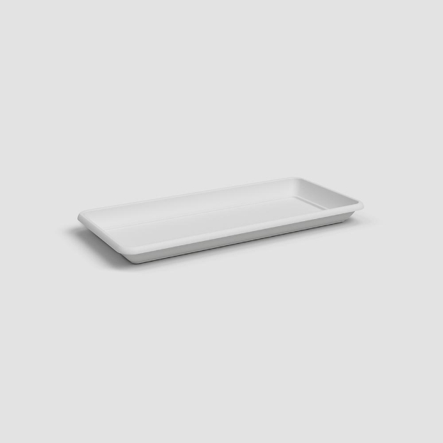 Image de SOUCOUPE VENEZIA RECTANGULAIRE 40 MA BLANC