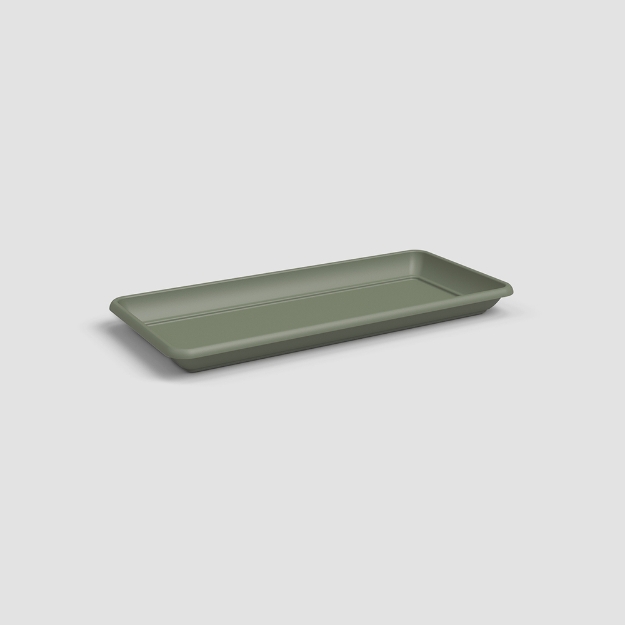 Image de SOUCOUPE VENEZIA RECTANGULAIRE 50 MA VERT CENDRÉ