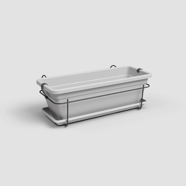 Image de JARDINIÈRE VENEZIA BALCON KIT 50 MA GRIS CLAIR