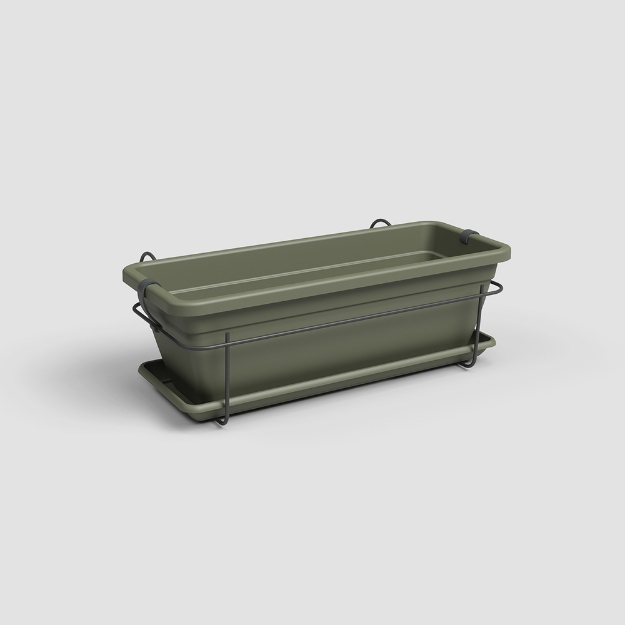 Image de JARDINIÈRE VENEZIA BALCON KIT 50 MA VERT SEC