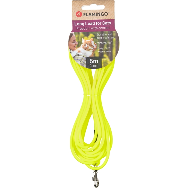 Image de Chien Laisse d'entraînement et à pister Caspar Jaune fluo 5m 4mm