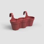 Image de POT CAPRI BALCON TRIPLE 54CM ROUGE FONCÉ