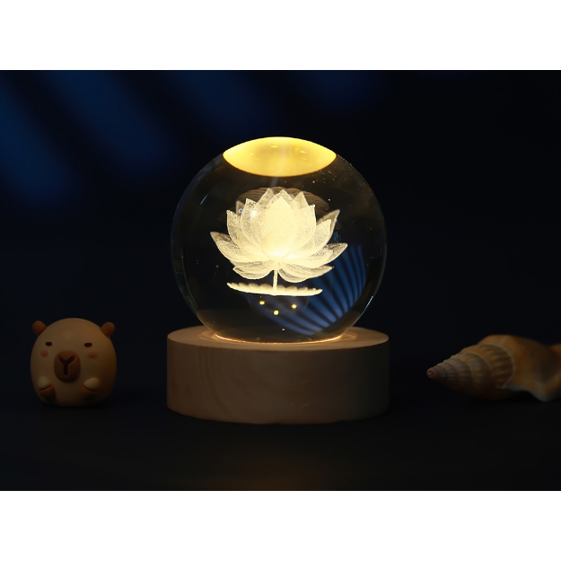 Image de Lampe Boule de cristal Lotus S - itotal