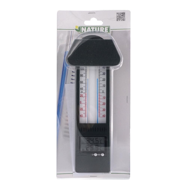 Image de Thermomètre MIN-MAX mural d'extérieur vert incl. Affichage digital