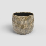 Image de CACHE-POT CALLISTO 26 EM VERT DORÉ