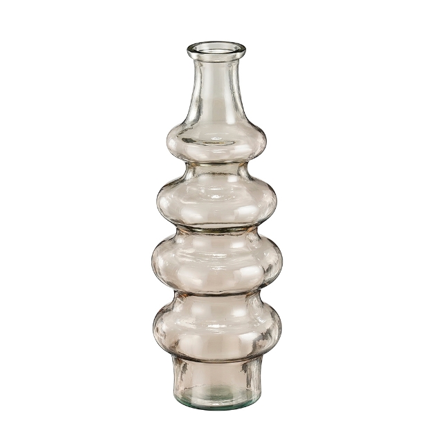 Image de Sira vase verre recycle rose cl. h40cm - Mica