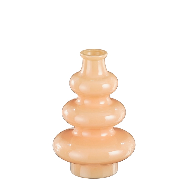 Image de Sira vase verre recycle saumon h22cm - Mica