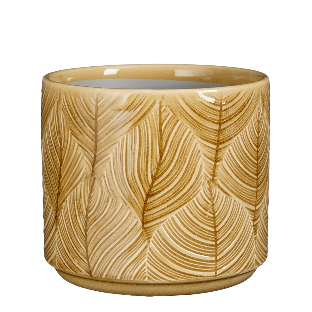 Image de Louisa pot ronde ocre d17cm - Mica