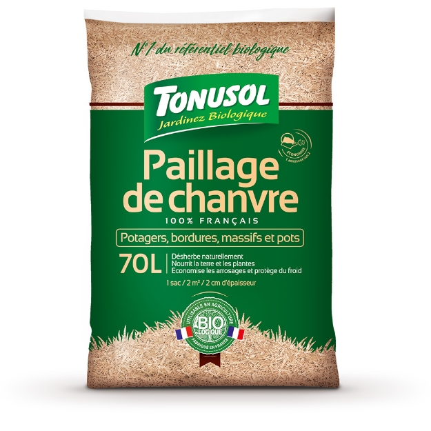 Image de PAILLAGE PAILLES DE CHANVRE 70 L
