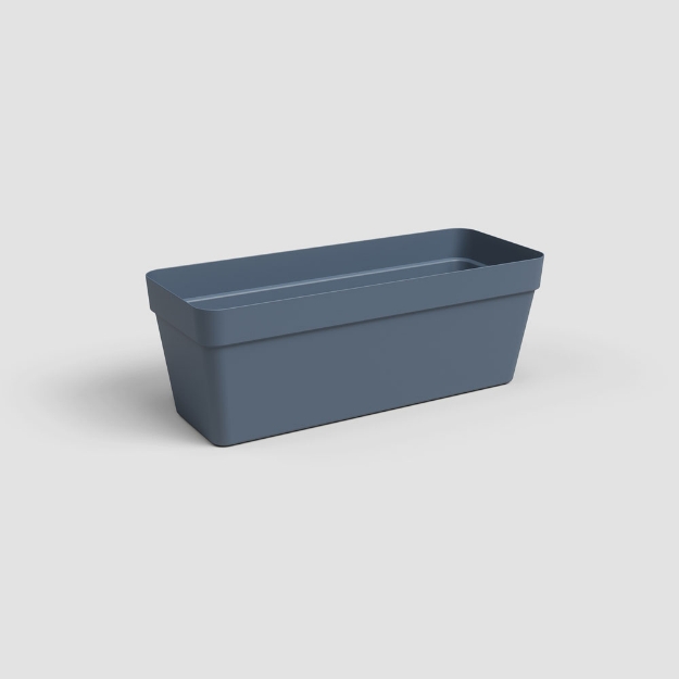 Image de JARDINIÈRE CAPRI RÉS.EAU 50CM V2 BLEU ARDOISE