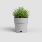 Image de POT CAPRI LARGE RÉS. EAU 40CM GRIS CLAIR