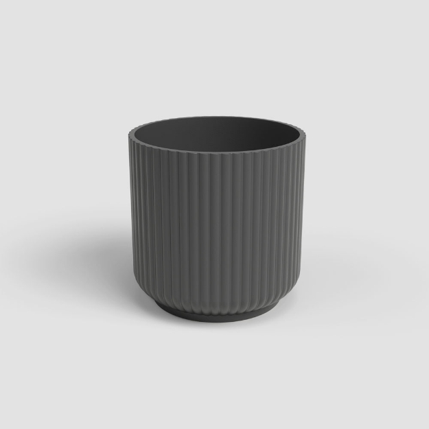 Image de CACHE-POT LUNA 21CM ANTHRACITE