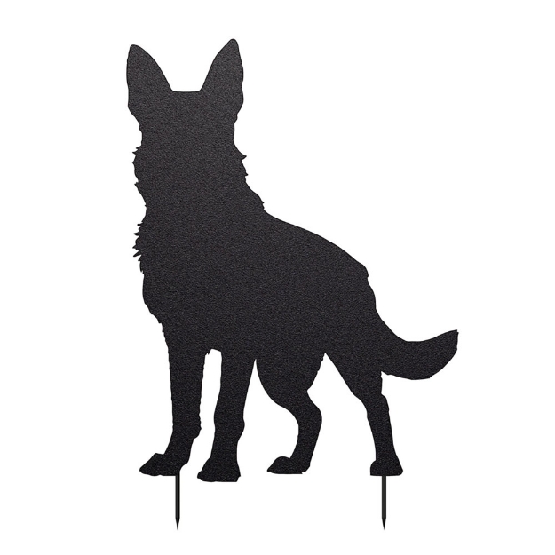 Image de silhouette sur pied, metallique noire berger allemand h 61 cm
