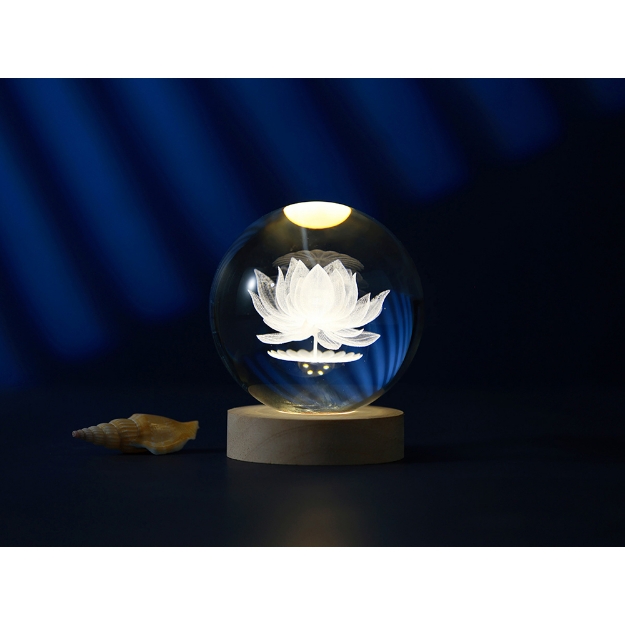 Image de Lampe Boule de cristal Lotus L - itotal