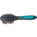 Image de Brosse, double, en plastique/nylon & poils métal