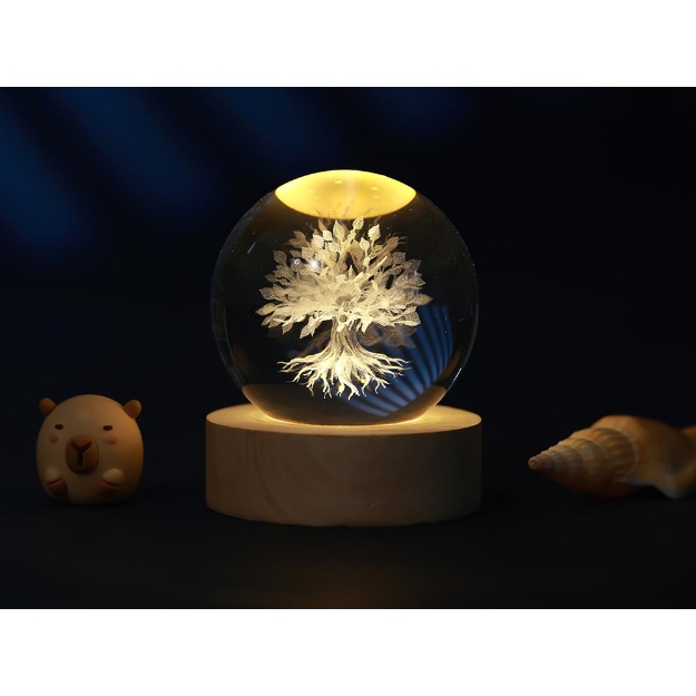 Image de Lampe Boule de cristal Arbre S - itotal
