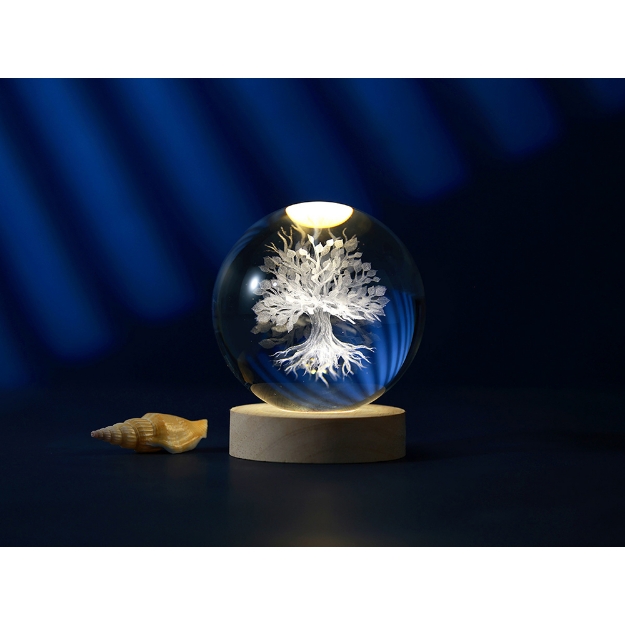 Image de Lampe Boule de cristal Arbre L - itotal