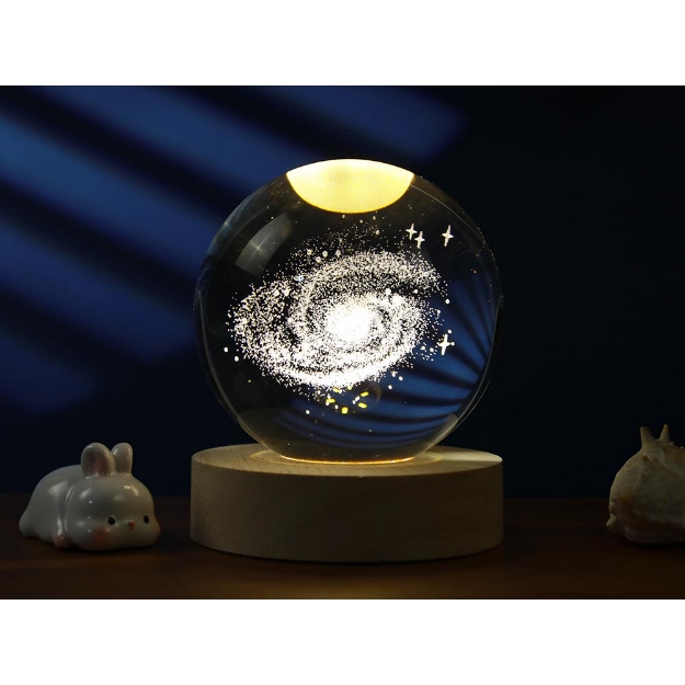 Image de Lampe Boule de cristal Galaxie M - itotal