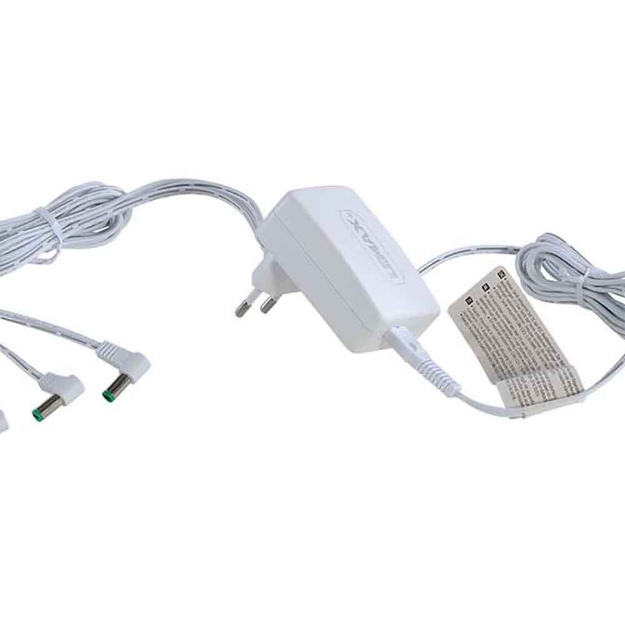 Image de Adaptateur de courant 4.5v, blanc, 3 sorties, 3-output, fixed plug - Lemax