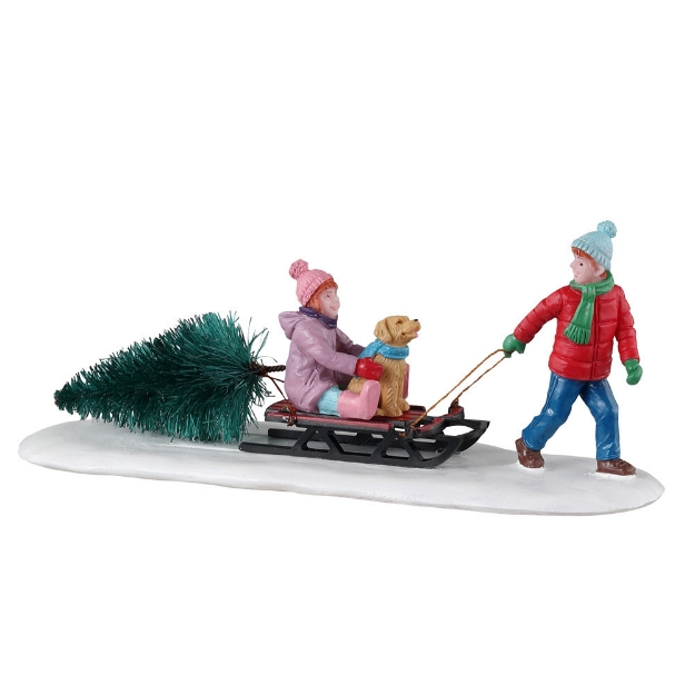 Image de Retour à la maison avec notre sapin - Lemax