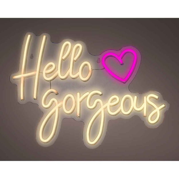 Image de Néon LED Ohlala rose - 26 x 11 cm