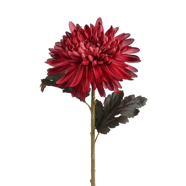 Image de Chrysantheme artificiel rouge - Mica