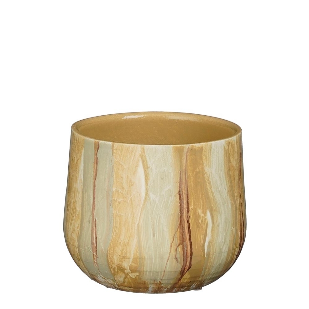 Image de Nigel pot ronde marron cl. - Mica