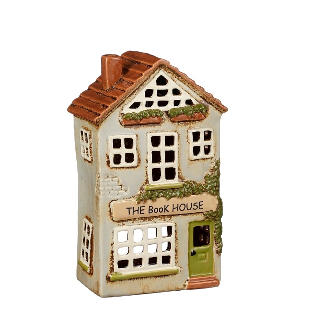 Image de Portebougie livre maison gris - Mica