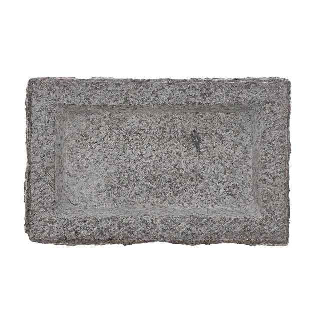 Image de Bain d'oiseau granite rectangulaire