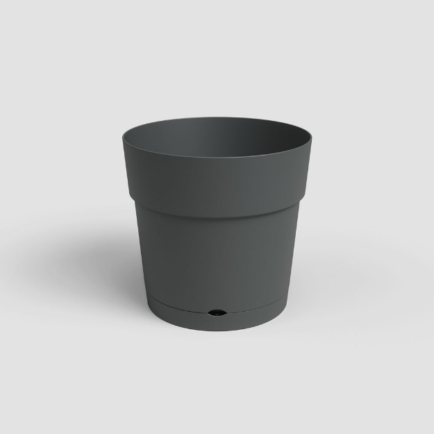 Image de POT CAPRI LARGE RÉS. EAU 30CM ANTHRACITE