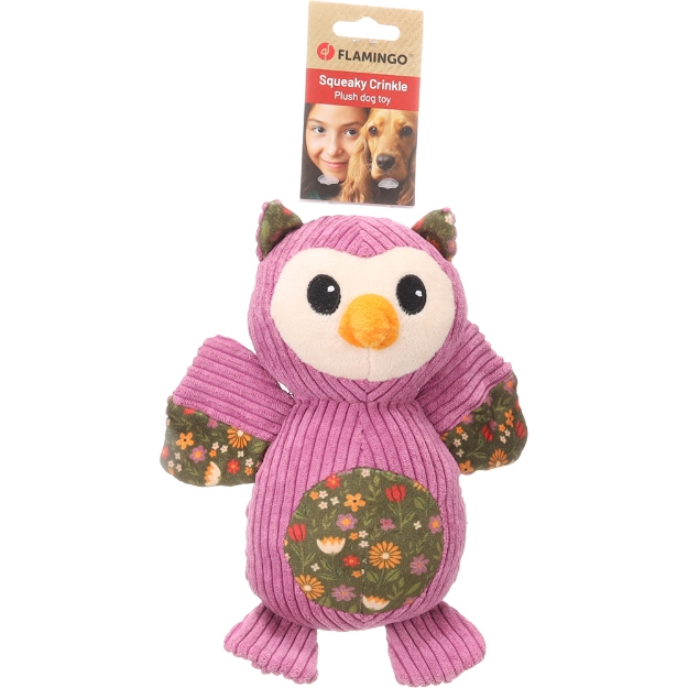 Image de JOUET LACY HIBOU VIOLET 23x9x26CM
