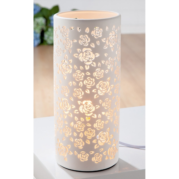 Image de Lampe Porcelaine roses, rond - GILDE