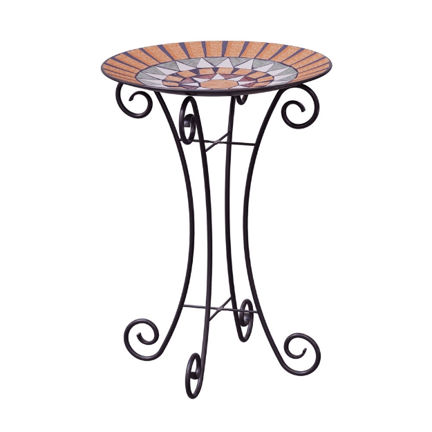Image de bain oiseaux en mosaique sur pied; d 46 cm