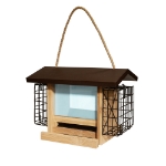 Image de mangeoire bambou pour graines et bloc de graisse