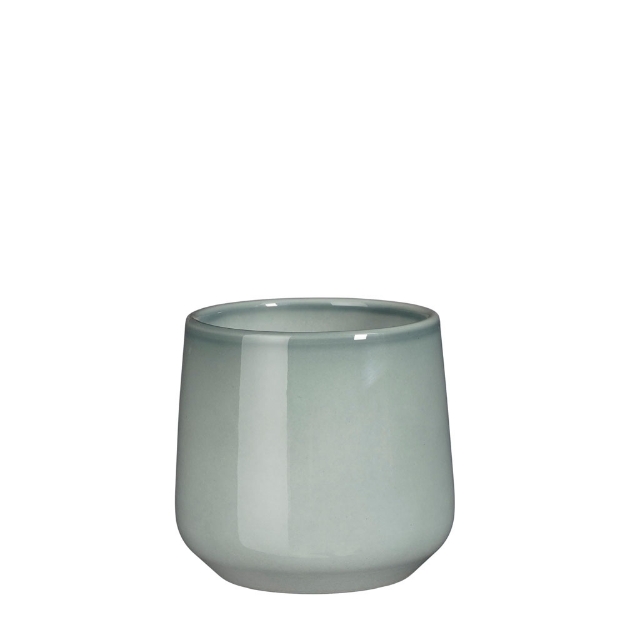 Image de Amber pot ronde gris cl. - h13,5xd14cm - Mica