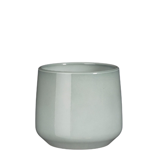 Image de Amber pot ronde gris cl. - h15,5xd17cm - Mica