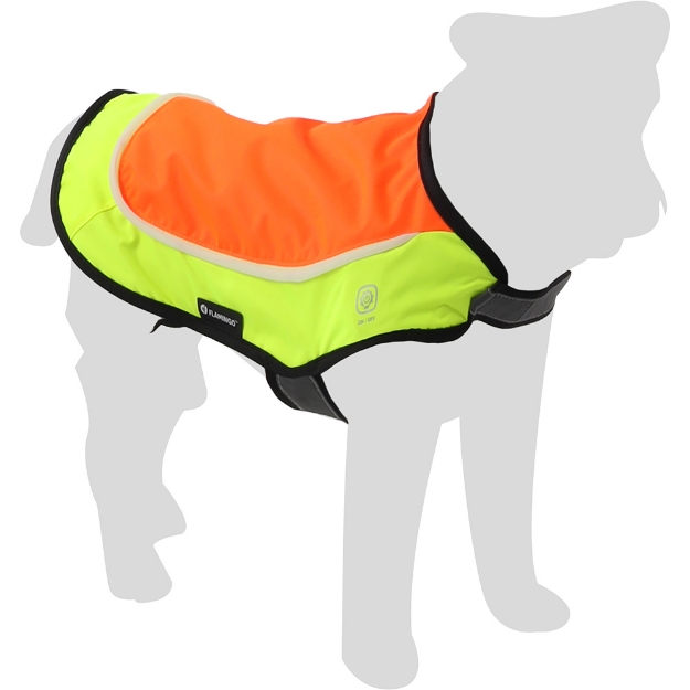 Image de Gillet de sécurité avec lumière LED Simi Orange fluo L 50cm