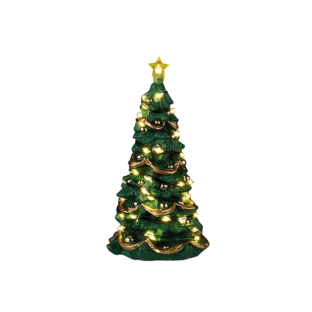 Image de Sapin de noël joyeux, lumière claire, b/o (4,5v) - Lemax