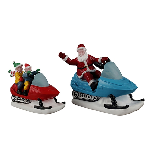 Image de Jour de congé du père noël, set de 2 - Lemax