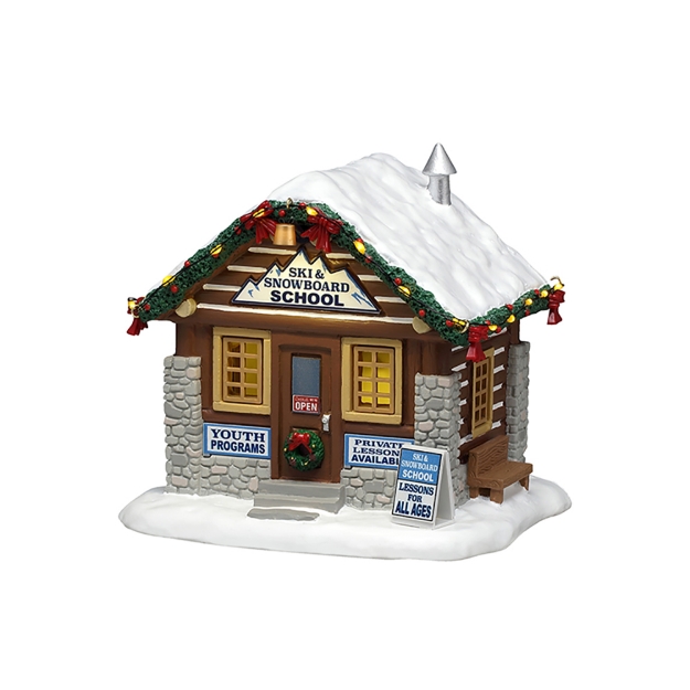 Image de École de ski et snowboard, ac adaptable (non inclus) - Lemax