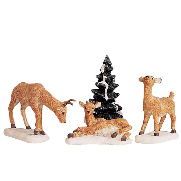 Image de Papa et faons, ensemble de 4 - Lemax