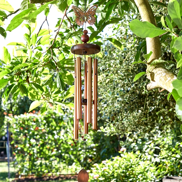 Image de Carillon bronze butterfly windchime